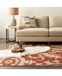 Livabliss Alfresco Alf 9613 Rust Area Rug Collection