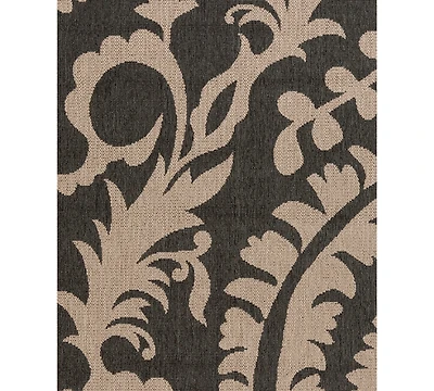 Closeout! Livabliss Alfresco Alf-9615 Black 8'9" Square Area Rug, Indoor/Outdoor