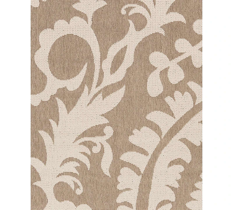 Closeout! Livabliss Alfresco Alf-9616 Camel 7'3" Round Area Rug, Indoor/Outdoor