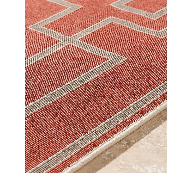 Livabliss Alfresco Alf-9631 Rust 8'9" x 12'9" Area Rug, Indoor/Outdoor