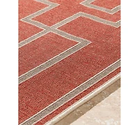 Livabliss Alfresco Alf-9631 Rust 8'9" x 12'9" Area Rug, Indoor/Outdoor