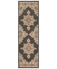Livabliss Alfresco Alf-9671 Black 2'3" x 11'9" Runner Area Rug, Indoor/Outdoor