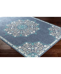 Closeout! Livabliss Alfresco Alf-9678 Charcoal 2'3" x 11'9" Runner Area Rug, Indoor/Outdoor