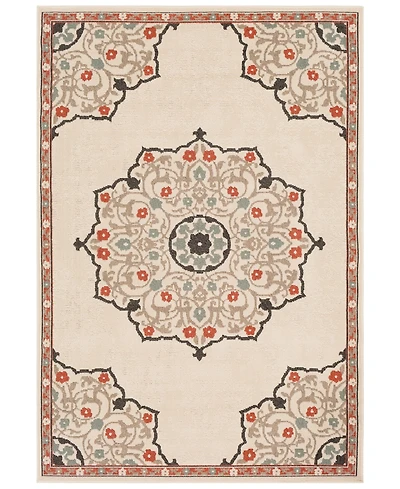 Closeout! Livabliss Alfresco Alf-9679 Burnt Orange 8'9" x 12'9" Area Rug, Indoor/Outdoor
