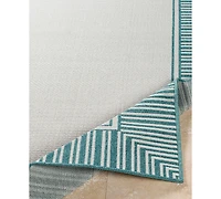 Livabliss Alfresco Alf-9680 Teal 3' x 5'6" Area Rug, Indoor/Outdoor