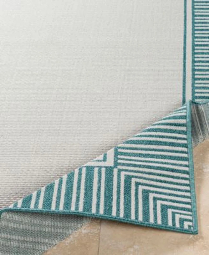 Livabliss Alfresco Alf 9680 Teal Area Rug Collection
