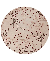 Livabliss Athena Ath-5053 Burgundy 4' Round Area Rug