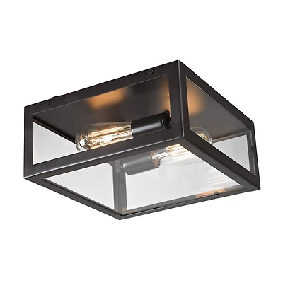 Parameters 2-Light Flush Mount in Oiled Bronze