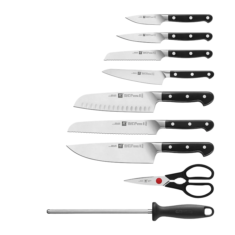 Zwilling Pro 10pc Block Set with Black Rubberwood Block