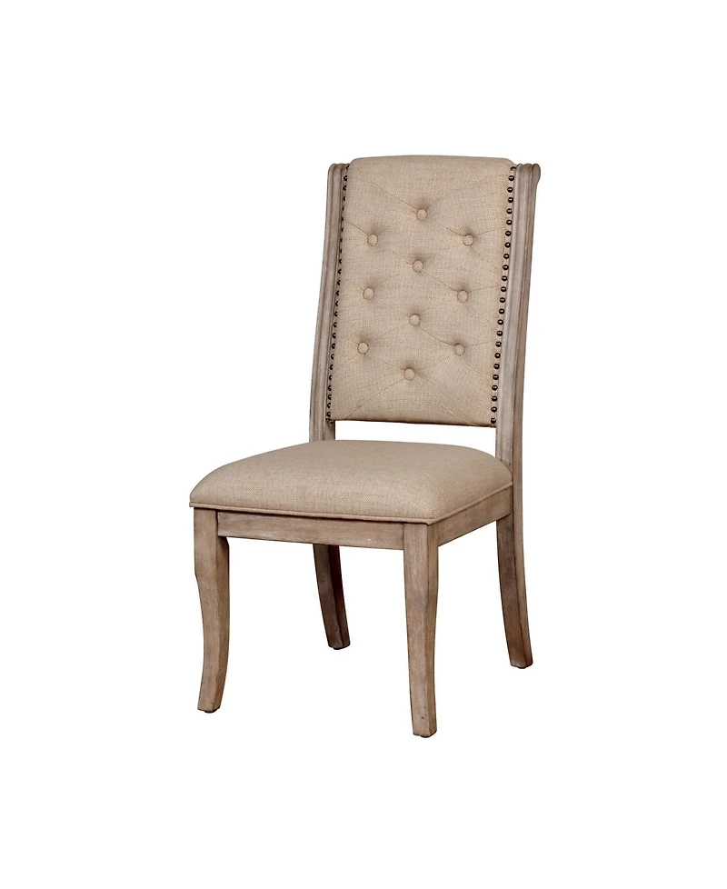 Aggate Rustic Upholstered Dining Chair (Set of 2)
