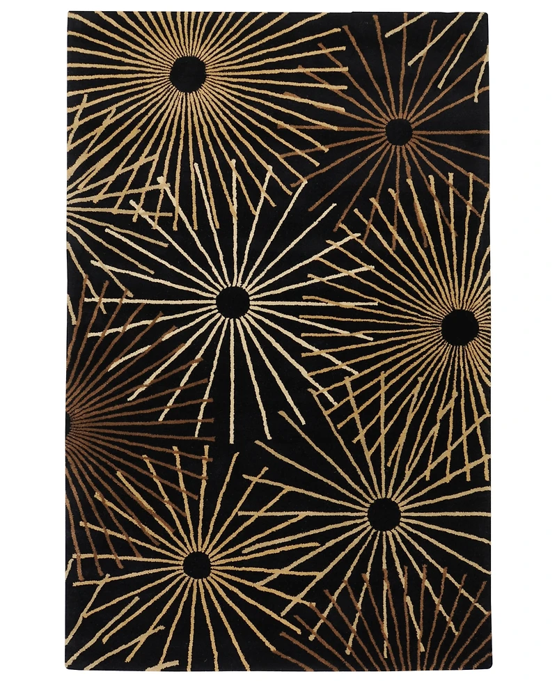 Livabliss Forum Fm-7090 Black 5' x 8' Area Rug