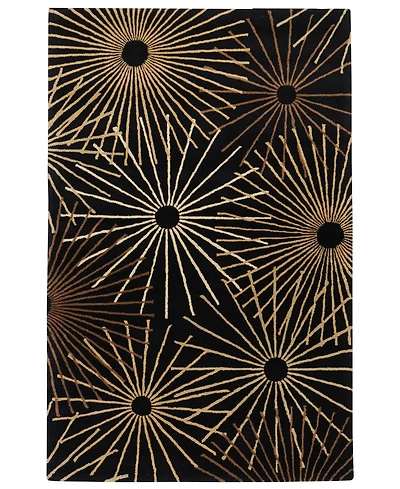 Livabliss Forum Fm-7090 Black 5' x 8' Area Rug
