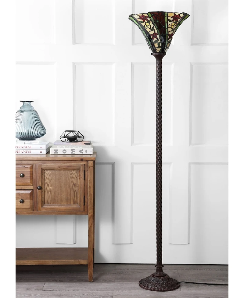 Jonathan Y Williams Tiffany-Torchiere Led Floor Lamp
