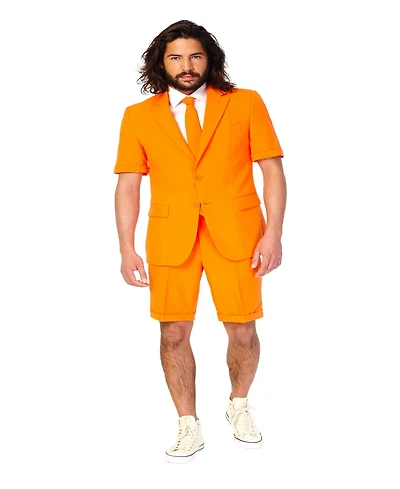 OppoSuits Men's Summer Suit - Shorts Suit - The Orange - Formal Party Clothing