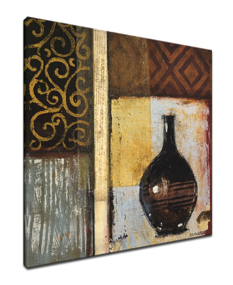 Ready2HangArt 'Ancient Vase I' Abstract Canvas Wall Art, 24x24"