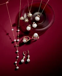 Effy Cultured Freshwater Pearl (5, 6, & 7mm) Lariat Necklace in 14k Gold