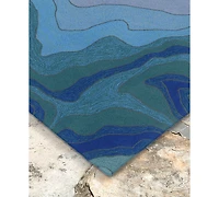 Liora Manne' Ravella 2267 Mykonos Blue 2' x 8' Indoor/Outdoor Runner Area Rug