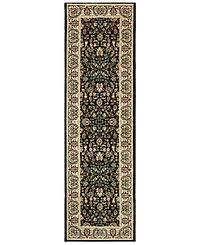 Closeout! Oriental Weavers Kashan 108B Black/Ivory 2'3" x 7'6" Runner Area Rug