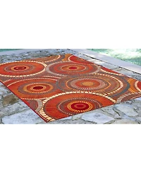Liora Manne' Marina 8035 Circles 4'10" x 7'6" Indoor/Outdoor Area Rug