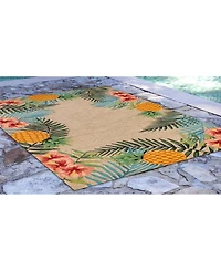 Liora Manne' Ravella 2280 Tropical Neutral 5' x 7'6" Indoor/Outdoor Area Rug