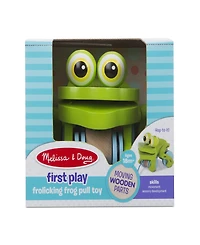Melissa & Doug First Play Frolicking Frog Wooden Pull Toy