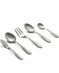 Cambridge Silversmiths Swirl Sand 89-Piece Flatware Set, Service for 12