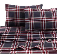 Tribeca Living Heritage Plaid 5 Ounce Flannel Printed Extra Deep Pocket Sheet Sets