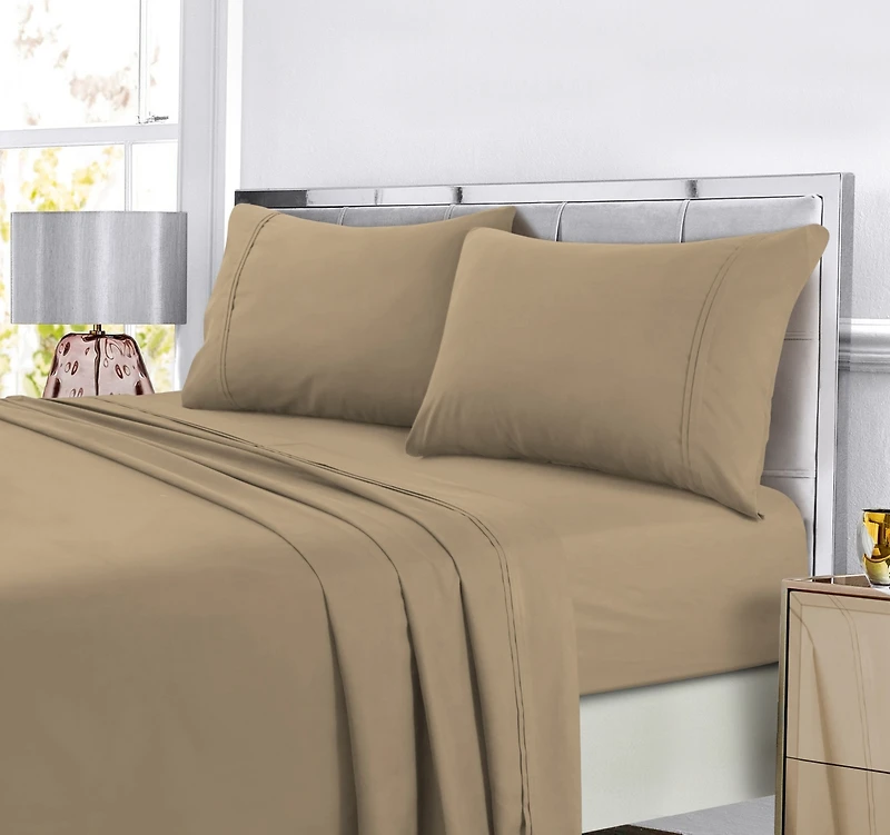Tribeca Living Super Soft Solid Easy-Care Extra Deep Pocket Sheet Set