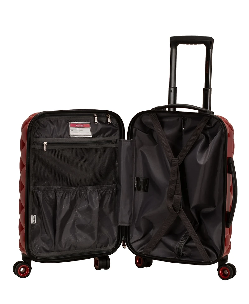 Rockland Quilt 3-Pc. Hardside Luggage Set