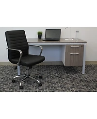 Boss Office Products Retro Task Chair with Chrome Fixed Arms