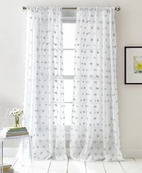 Dkny Ella Pompom Dot Sheer Curtain Set