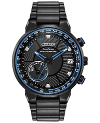 Citizen Eco-Drive Men's Satellite Wave Gps Black-Tone Stainless Steel Bracelet Watch 44mm