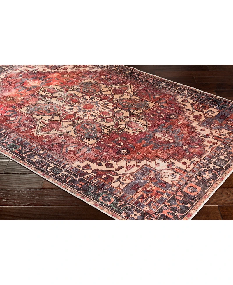 Livabliss Amelie Aml-2308 Rust Machine-Washable 5'3" x 7'3" Area Rug