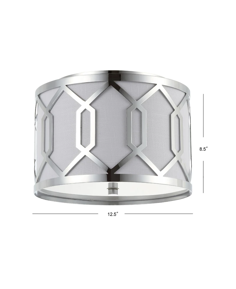 Jonathan Y Hex 2-Light Metal Led Flush Mount