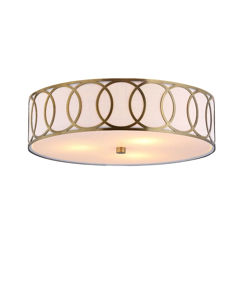 Jonathan Y Aubrey 3-Light Metal Led Flush Mount