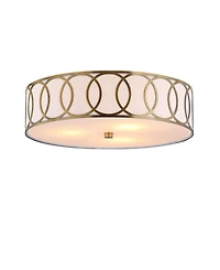 Jonathan Y Aubrey 3-Light Metal Led Flush Mount