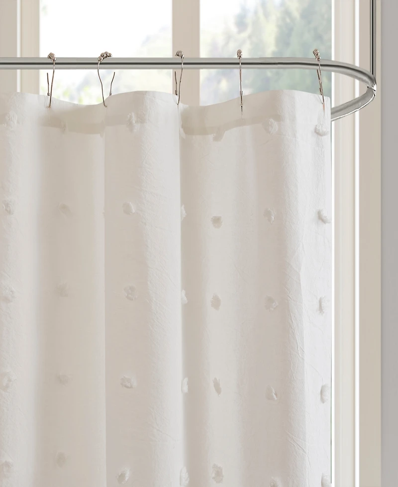 Intelligent Design Brooklyn Pom Shower Curtain, 70" x 72"