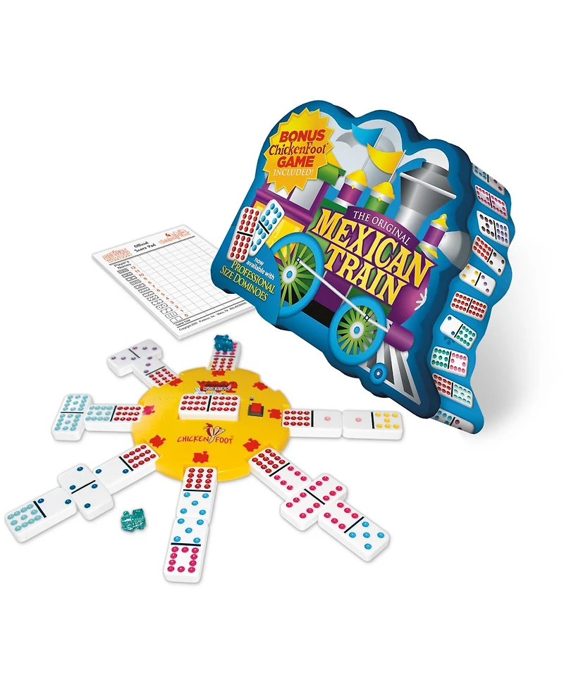 Mexican Train Deluxe Traditional Double 12 Domino Set with Dots