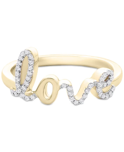 Wrapped Diamond Love Ring (1/6 ct. t.w.) in 14k Gold or 14k White Gold, Created for Macy's