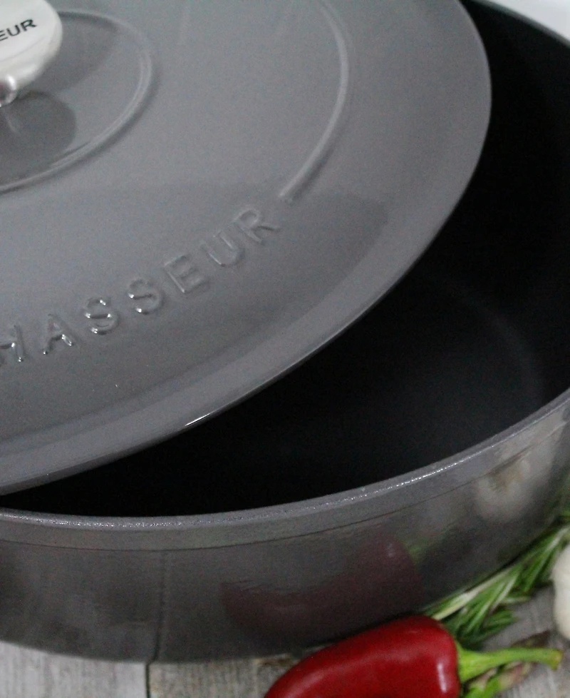 Chasseur French Enameled Cast Iron 6 Qt. Oval Dutch Oven