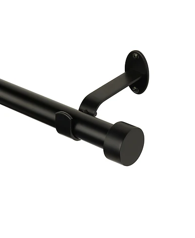 Serena Adjustable 28"-48" Curtain Rod with Cap Finials