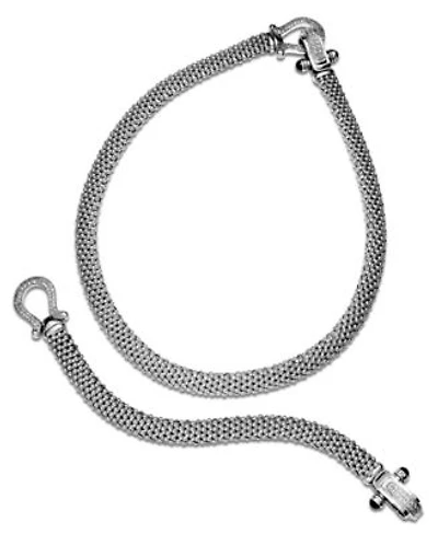 Sterling Silver Jewelry Collection Diamond Mesh Ensemble