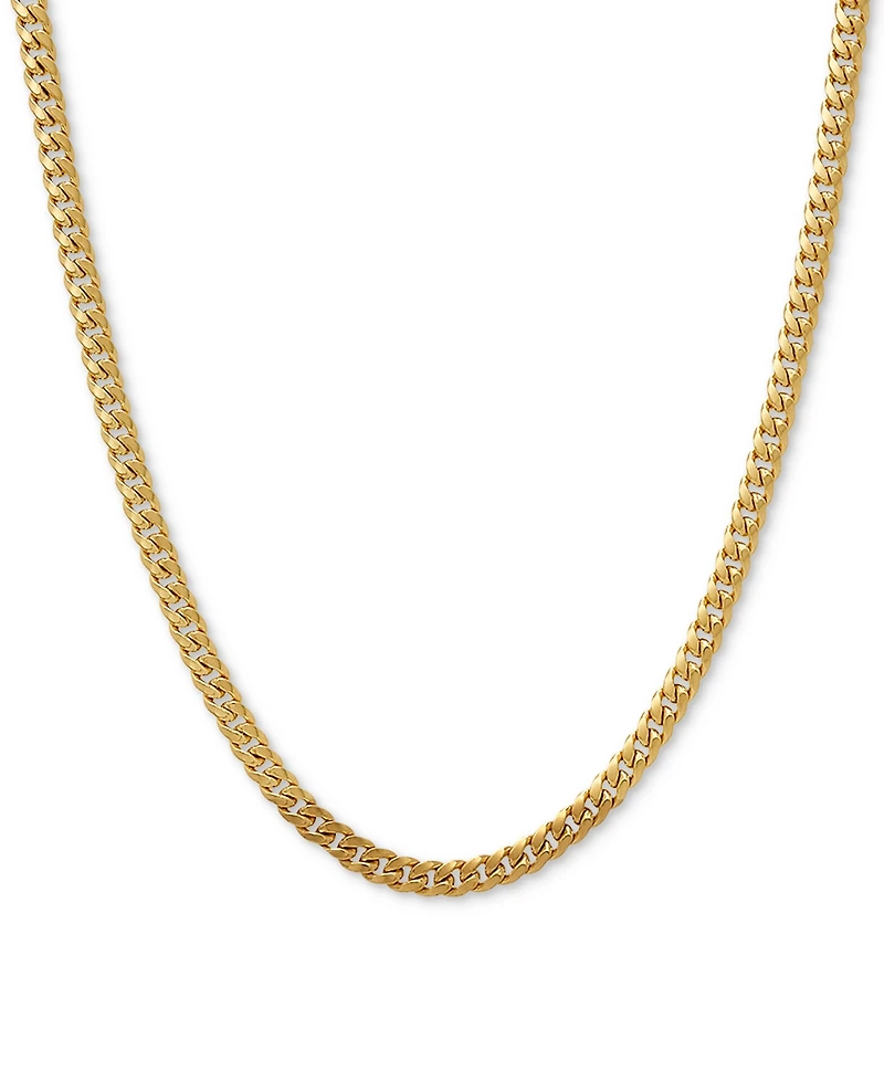 Lightweight Curb Link 22" Chain Necklace in 14k Gold