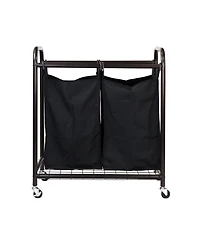 Oceanstar 2-Bag Rolling Laundry Sorter
