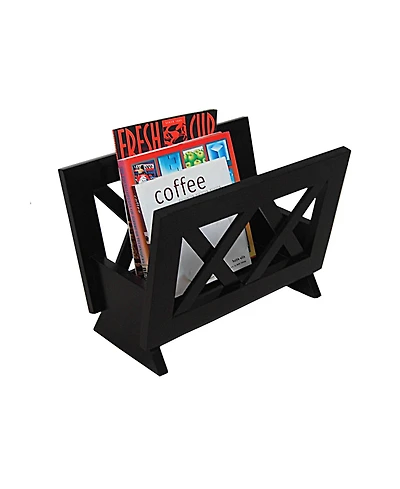 Oceanstar Contemporary Mahogany Solid Wood Magazine Rack