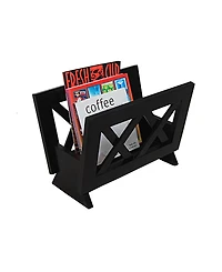 Oceanstar Contemporary Mahogany Solid Wood Magazine Rack