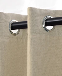Superior Linen-Inspired Classic Room Darkening Modern Fade Resistant -Piece Curtain Set with Grommet Header Top