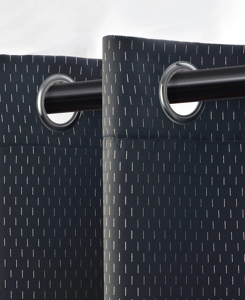 Superior Shimmer Abstract Room Darkening Modern Wrinkle Resistant 2-Piece Curtain Set with Grommet Header Top, 52" X 84"