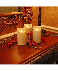 Lumabase 5" Cream Battery Operated Led Candle with Moving Flame