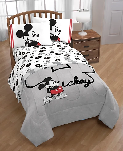 Disney Mickey Mouse Jersey Classic 4-Pc. Comforter Set, Twin